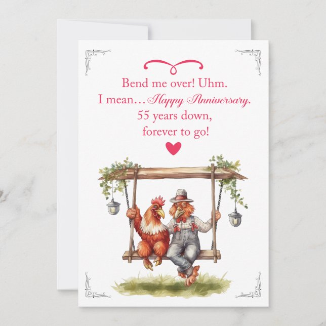 Tarjeta de regalo de 55 años (Anverso)