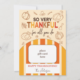 Tarjeta de regalo de Acción de Gracias de otoño mu