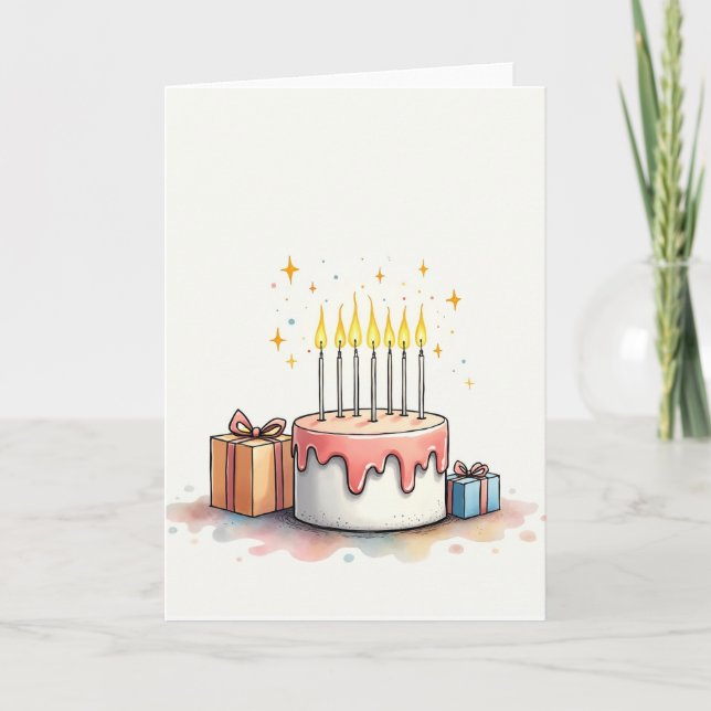 Tarjeta de regalo de acuarela festiva (Anverso)
