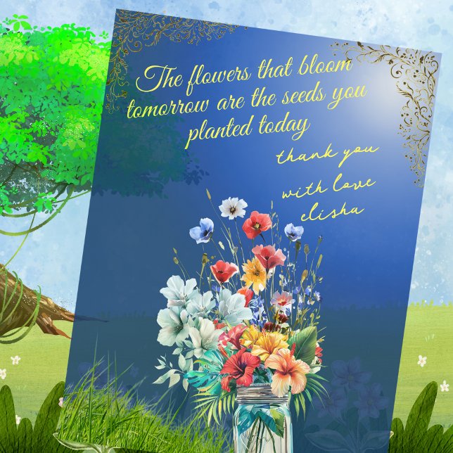 Tarjeta de regalo de agradecimiento del profesor (Best teacher's appreciation customised card )