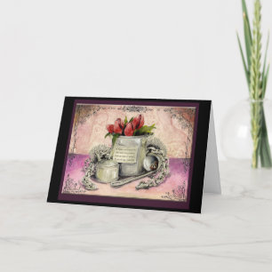 Tarjeta de regalo de aniversario de bodas de acero