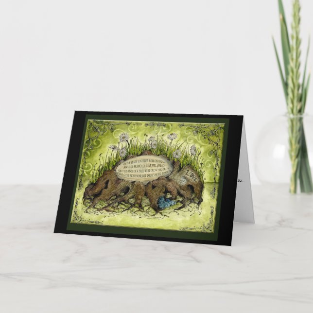 Tarjeta de regalo de aniversario de bodas de mader (Anverso)