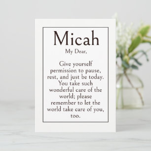 Tarjeta de regalo de autocuidado para amigo, reláj
