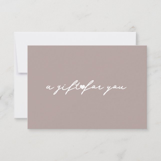 Tarjeta de regalo de belleza corazón elegante (Anverso)