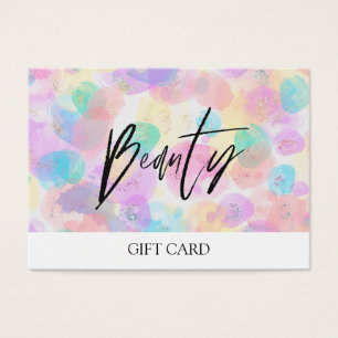 *~* TARJETA DE REGALO DE BELLEZA DE Pastel