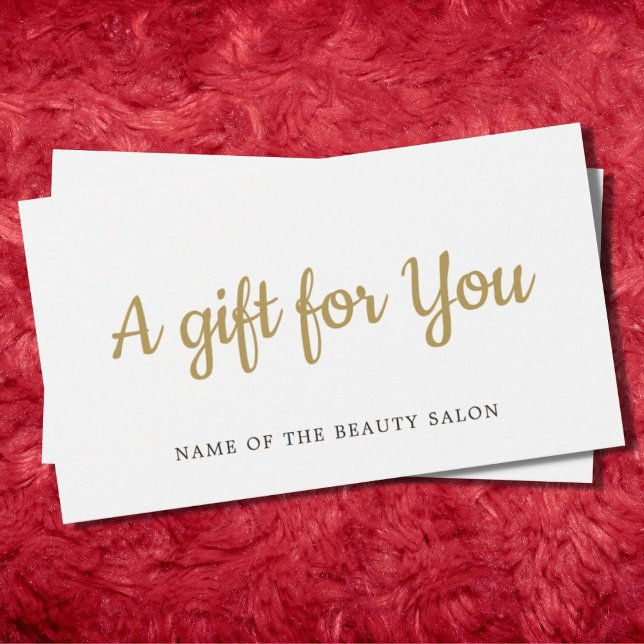 Tarjeta de regalo de belleza simple y elegante en  (Subido por el creador)