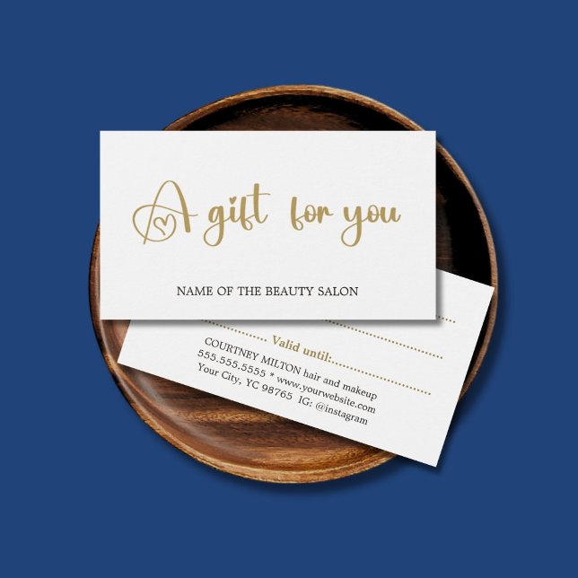 Tarjeta de regalo de belleza simple y elegante en  (Subido por el creador)