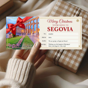 Tarjeta de regalo de billete de viaje a Segovia Na