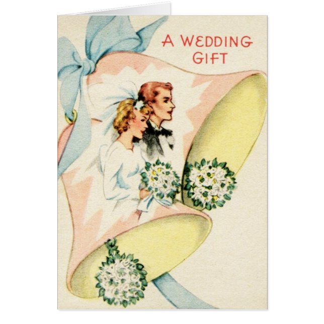 Tarjeta de regalo de boda del vintage (Frente)