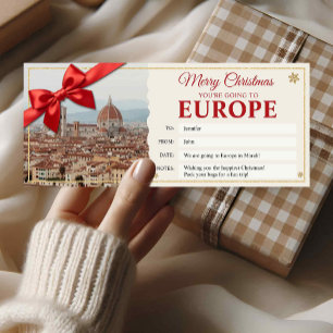Tarjeta de regalo de boleto de revelación de Navid