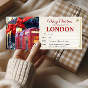Tarjeta de regalo de boleto de revelación de viaje