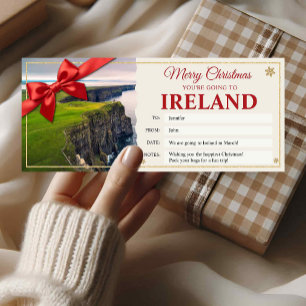 Tarjeta de regalo de boleto de viaje a Irlanda Nav