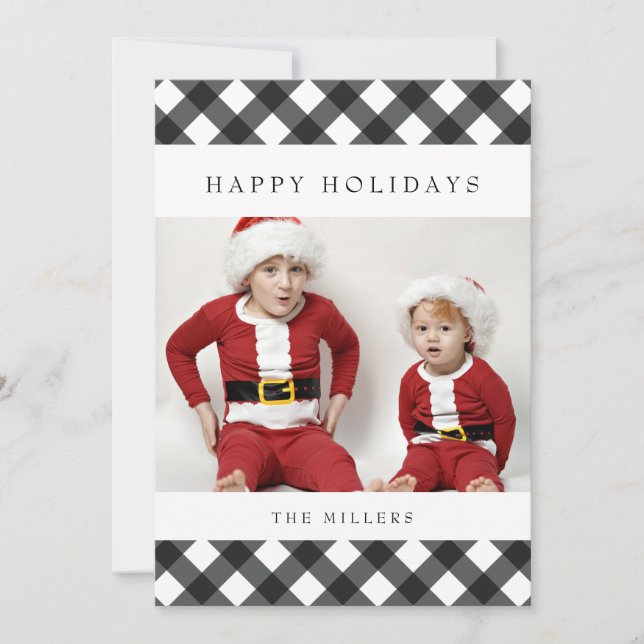 Tarjeta de regalo de Búfalo de Felices Fiestas par (Anverso)