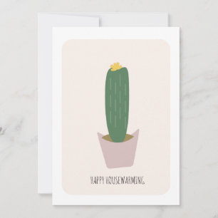 Tarjeta de regalo de cactus alto para estrenar cas