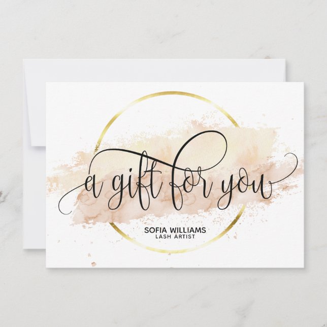 Tarjeta de regalo de certificado abstracta moderna (Anverso)