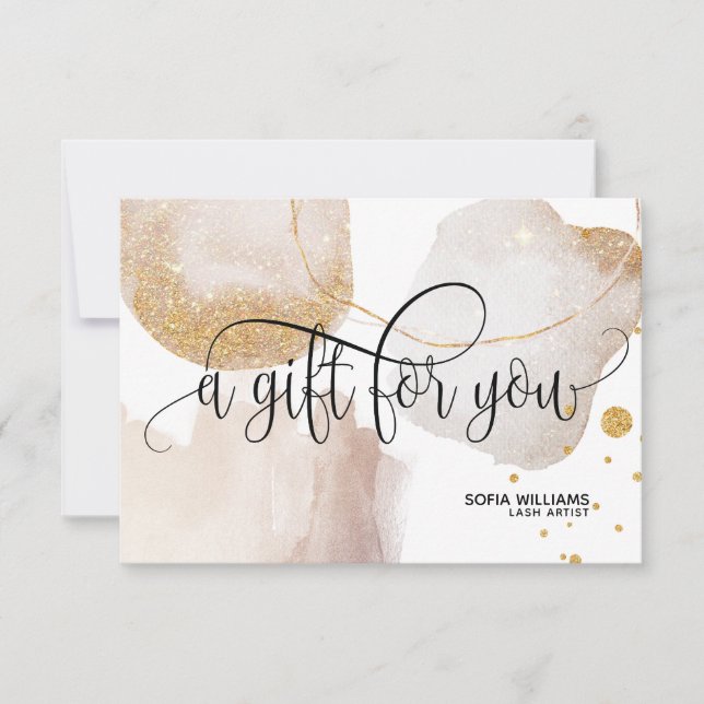 Tarjeta de regalo de certificado abstracta moderna (Anverso)