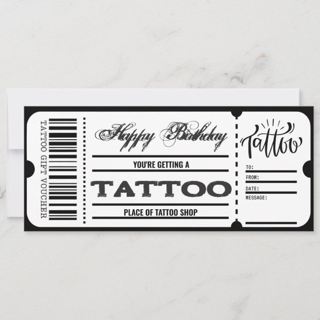Tarjeta de Regalo de Certificado de Cupón de Tatua (Anverso)