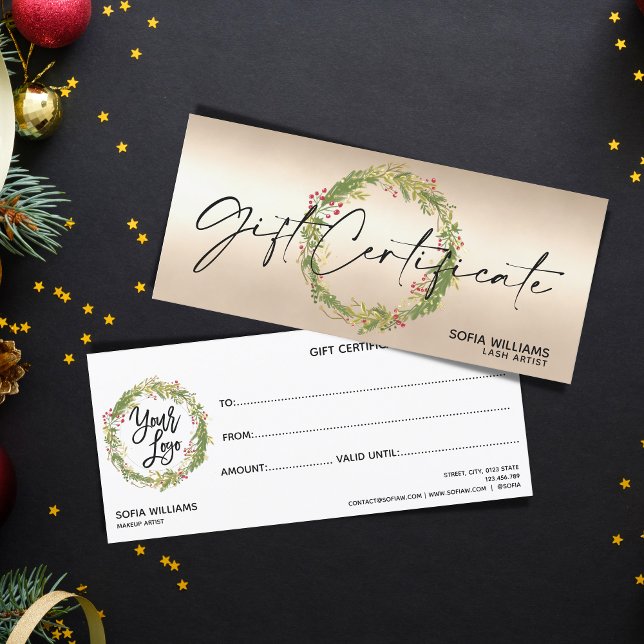 Tarjeta de regalo de certificado de navidad Añadir (Subido por el creador)