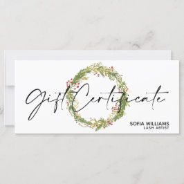 Tarjeta de regalo de certificado de navidad Añadir