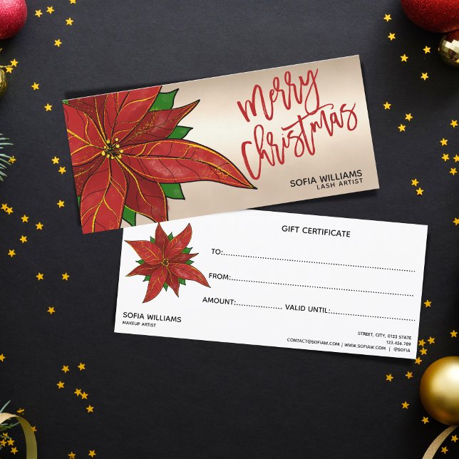 Tarjeta de regalo de certificado de Navidad modern (Subido por el creador)