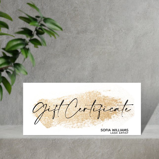 Tarjeta de regalo de certificado de oro simple y m (Subido por el creador)
