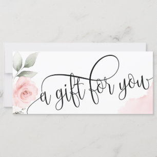 Tarjeta de regalo de certificado rosa Rubor simple
