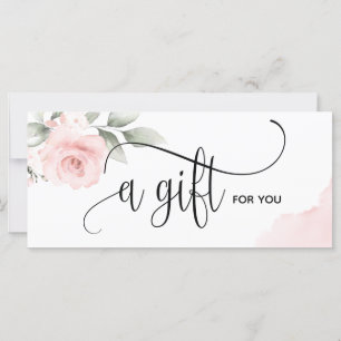 Tarjeta de regalo de certificado rosa Rubor simple