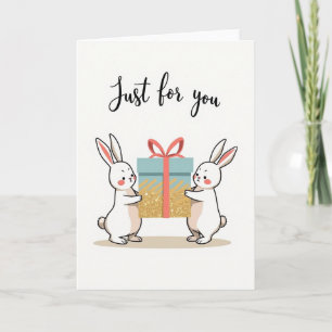 Tarjeta de regalo de conejito dulce