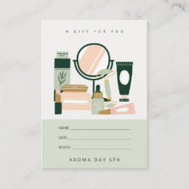 Tarjeta de regalo de cosmético de artista de maqui