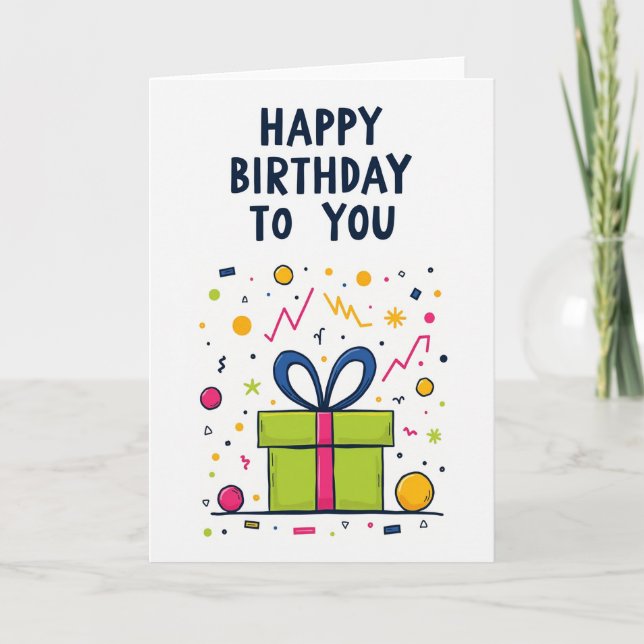 Tarjeta de regalo de cumpleaños alegre (Anverso)