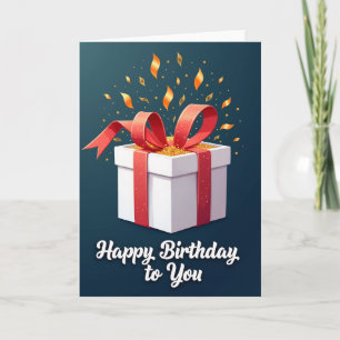 Tarjeta de regalo de cumpleaños brillante