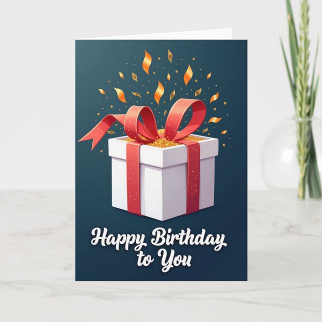 Tarjeta de regalo de cumpleaños brillante (Anverso)
