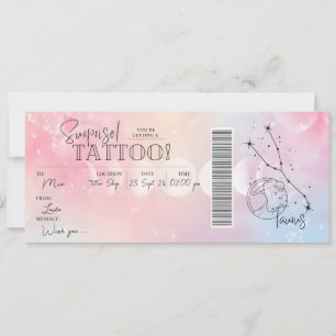 Tarjeta de regalo de cumpleaños con tatuaje person