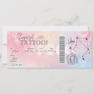Tarjeta de regalo de cumpleaños con vale de tatuaj