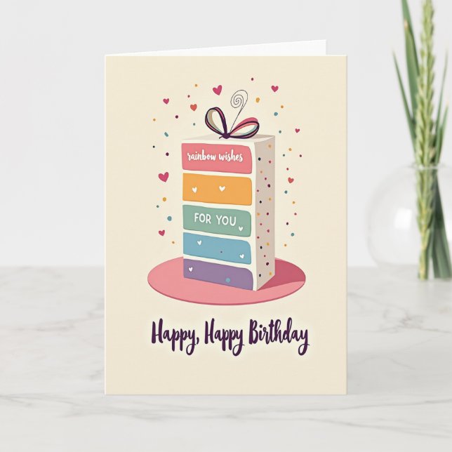 Tarjeta de regalo de cumpleaños dulce (Anverso)