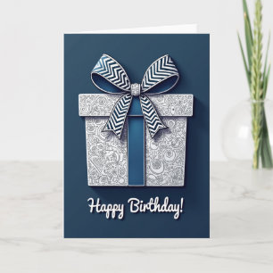 Tarjeta de regalo de cumpleaños elegante