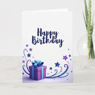Tarjeta de regalo de cumpleaños ornamentada