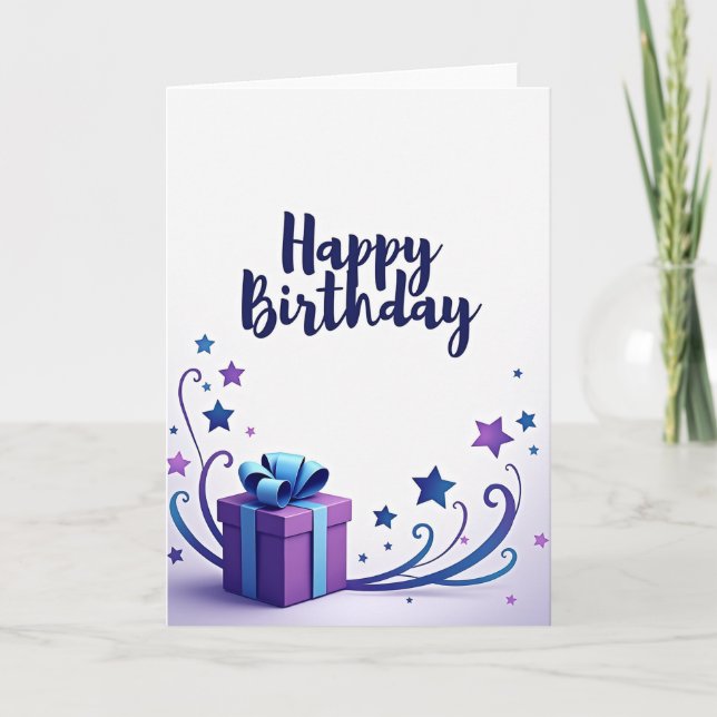 Tarjeta de regalo de cumpleaños ornamentada (Anverso)