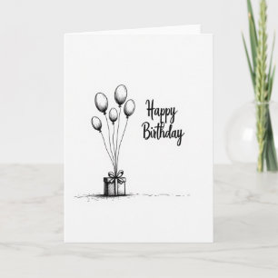 Tarjeta de regalo de cumpleaños Sketch