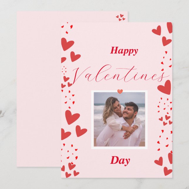 Tarjeta de regalo de Día de San Valentín de marco  (Anverso / Reverso)