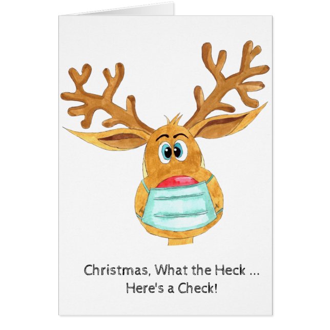 Tarjeta de regalo de dinero incluida Reindeo enmas (Frente)