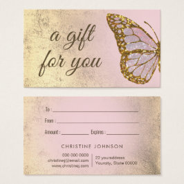 tarjeta de regalo de diseño de mariposa