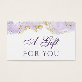 Tarjeta de regalo de diseño de mármol de lavanda