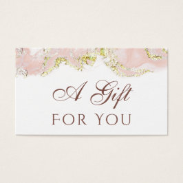 tarjeta de regalo de diseño de mármol rosa