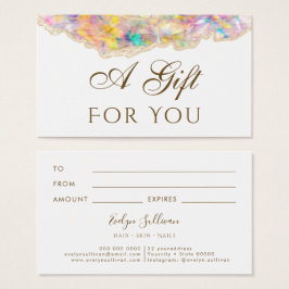 tarjeta de regalo de diseño opal