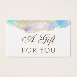 tarjeta de regalo de diseño opal azul