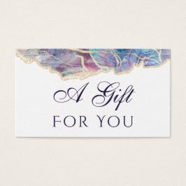 Tarjeta de regalo de diseño opal oscuro