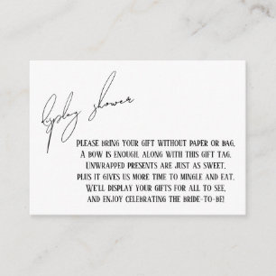 Tarjeta de regalo de ducha con pantalla de novia s