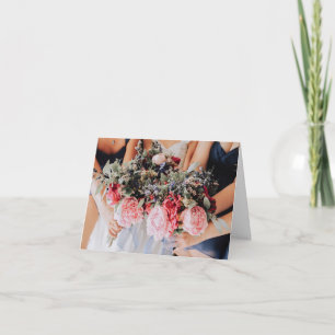 Tarjeta de regalo de ducha de boda de peonías simp