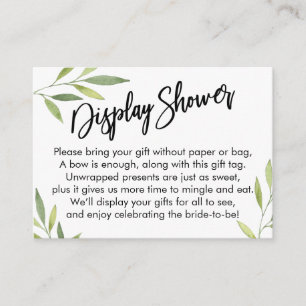 Tarjeta de regalo de ducha de novia con pantalla d